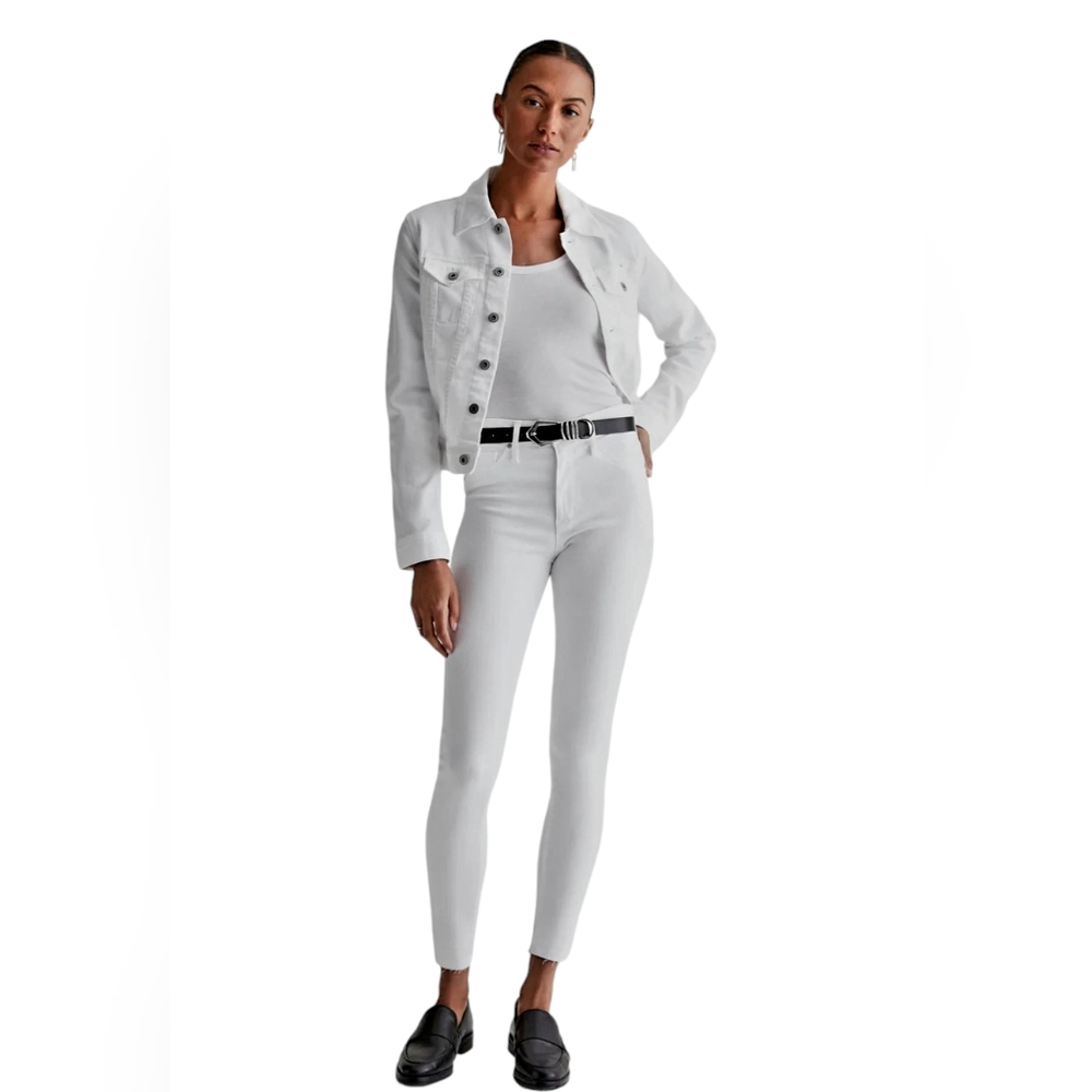 - Adriano Goldschmied Women's The Farrah Skinny High Rise White‎ Jeans Size…